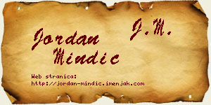 Jordan Mindić vizit kartica
